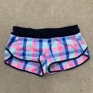Rare Plaid Lululemon 2.5” Speed Up Shorts